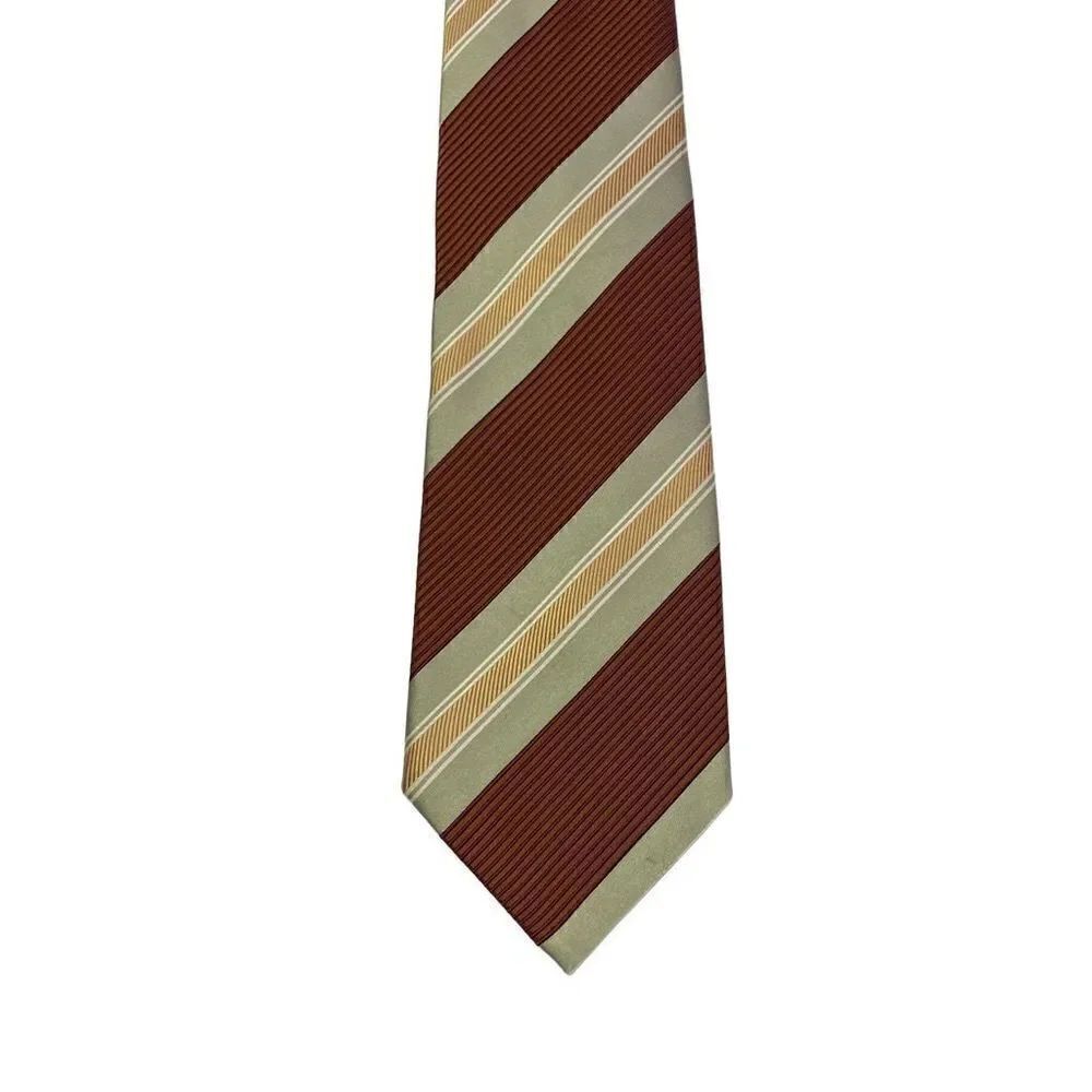Henry Jacobson Silk Blend Neck Tie Diagonal Stripes
